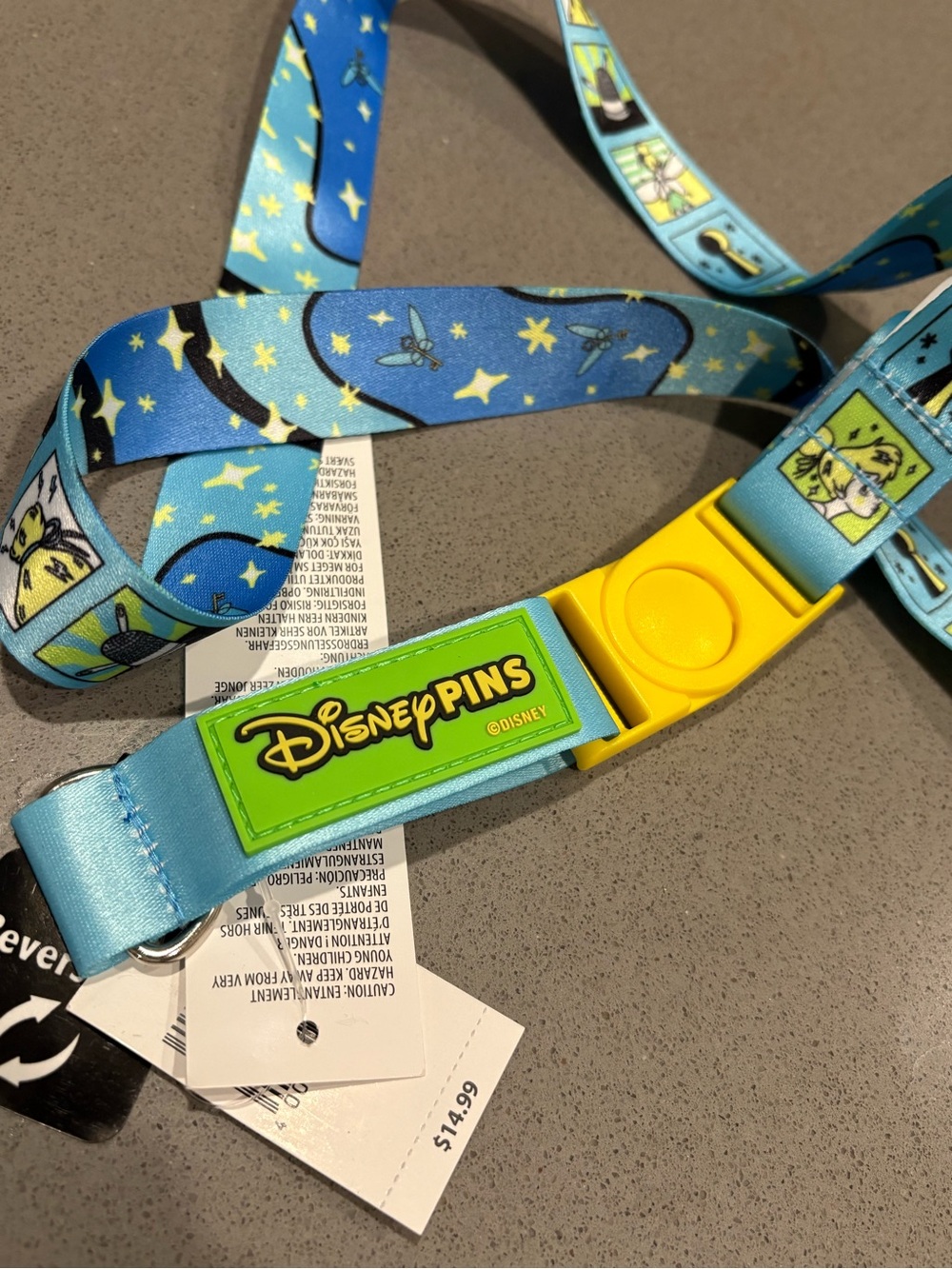 Disney Tinker Bell Disney Pins Lanyard reversible